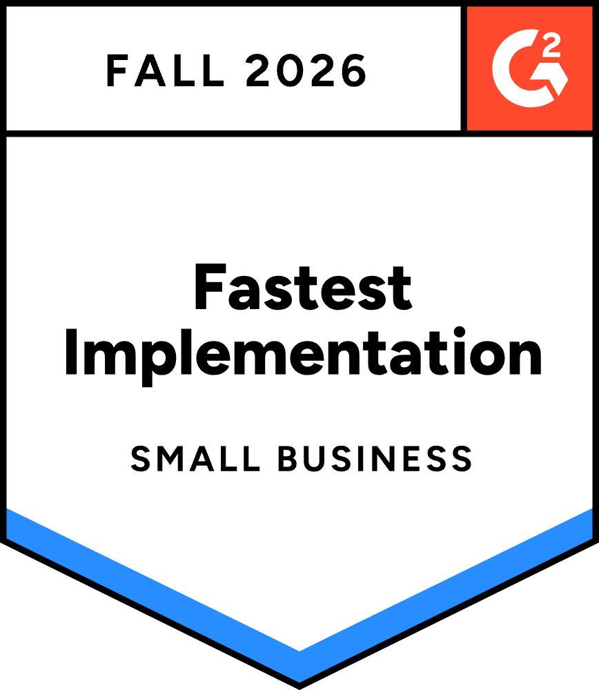 image G2 Fastest Implementation, Small-Business, Fall 2026