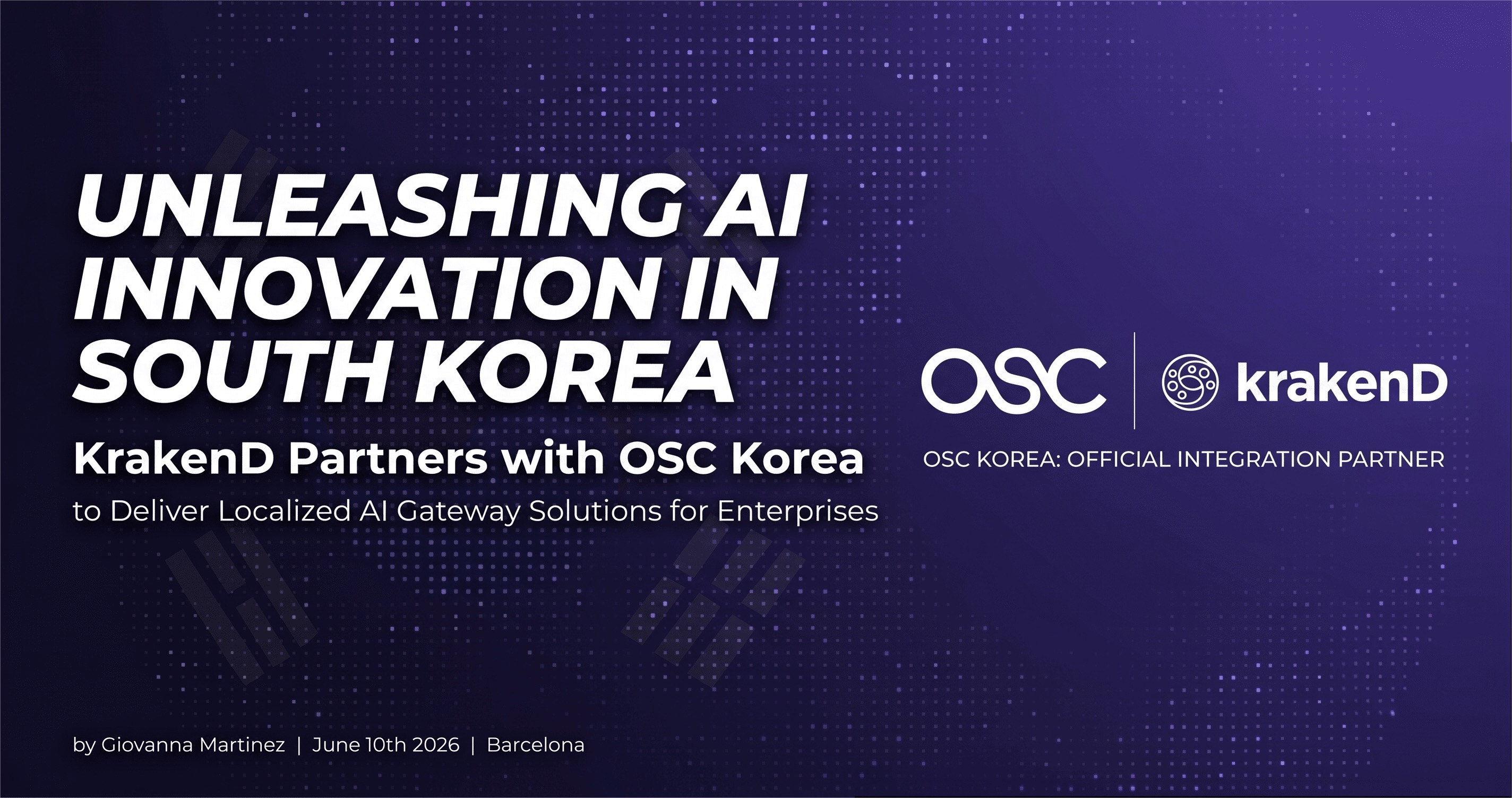 KrakenD Partners with OSC Korea to Drive AI Innovation in South Korea