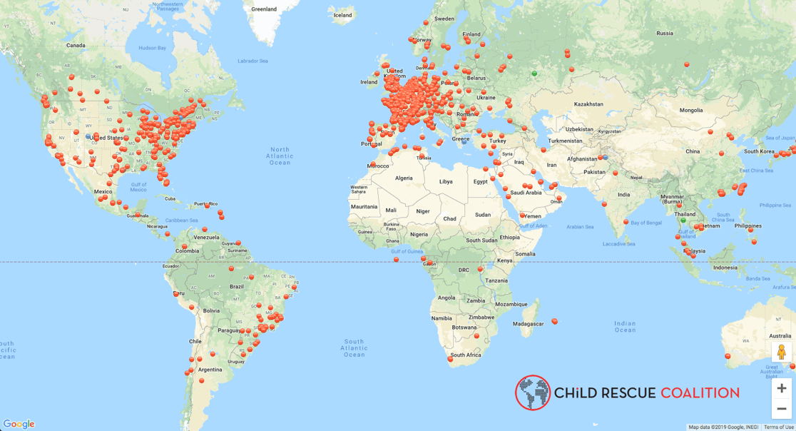 One minute of illicit activity captured by Child Rescue Coalition technology