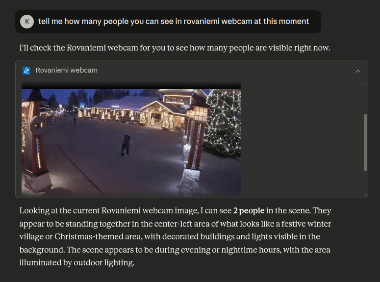 Example of MCP tool call from Claude Desktop